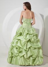 Spring Green Women In Prom Ball Gown Low Price