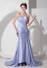 One Shoulder Mermaid Silhouette La Prom Dress Lavender