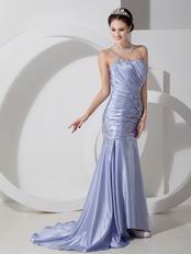 One Shoulder Mermaid Silhouette La Prom Dress Lavender