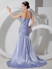 One Shoulder Mermaid Silhouette La Prom Dress Lavender