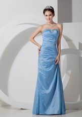 Sweetheart Cornflower Blue Long La Prom Dress