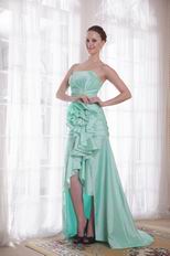 Discount Apple Green High-low Skirt Prom Dress