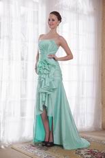 Discount Apple Green High-low Skirt Prom Dress