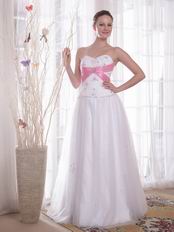 Sweetheart Beaded Bodice White Tulle Winter Prom Dress