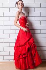 Strapless Alizarin Crimson Prom Ball Gown 2012 Discount Styles