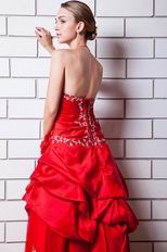 Strapless Alizarin Crimson Prom Ball Gown 2012 Discount Styles