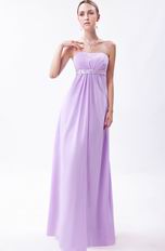 Beautiful Strapless Lilac Chiffon Skirt Cute Prom Dress