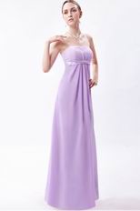 Beautiful Strapless Lilac Chiffon Skirt Cute Prom Dress