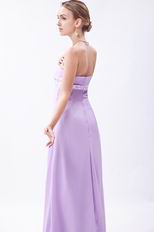 Beautiful Strapless Lilac Chiffon Skirt Cute Prom Dress