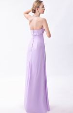 Beautiful Strapless Lilac Chiffon Skirt Cute Prom Dress