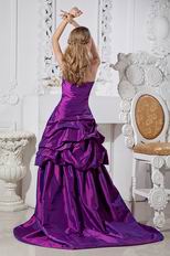 Best Seller High Low Skirt Purple Formal Prom Dress With Beading
