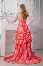 Buy Coral Pink Front Short Back Long Skrit Pageant Prom Dresses