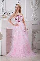 Sweetheart Neckline Sequins Pink Net Long Prom Dress Stores