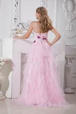 Sweetheart Neckline Sequins Pink Net Long Prom Dress Stores
