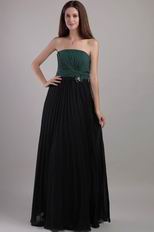 Strapless Floor-length 2012 Prom Dress With Handmade Flowers