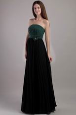 Strapless Floor-length 2012 Prom Dress With Handmade Flowers