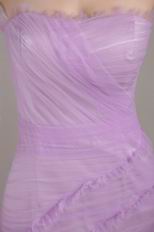 Lilac Mermaid Strapless Ruffled Skirt New Arrival Prom Dress