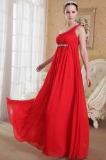 Single One Shoulder Floor-length Skirt Maternity Prom Dress