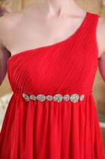 Single One Shoulder Floor-length Skirt Maternity Prom Dress