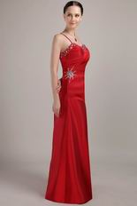 Spaghetti Straps A-line Beautiful Quality Wine Red Prom Dress