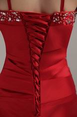 Spaghetti Straps A-line Beautiful Quality Wine Red Prom Dress