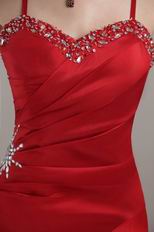 Spaghetti Straps A-line Beautiful Quality Wine Red Prom Dress