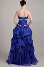 Beaded Sweetheart Floor-length Royal Blue Dress For Prom Party