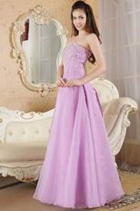 Elegant Lilac Sweetheart A-line Prom Dress With Beading