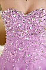 Elegant Lilac Sweetheart A-line Prom Dress With Beading