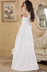 Elegant V-Neck A-line Floor Length Skirt Ivory Prom Dress