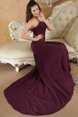 Romantic Sweetheart Appliqued Grape Prom Dress With High Split