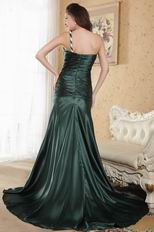 One Shoulder Mermaid Olive Green Female Prom Dress New Look