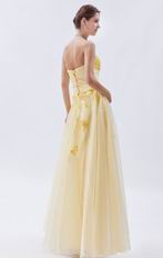 Unique Applique Lace Bodice Daffodil Prom Dress In Kansas