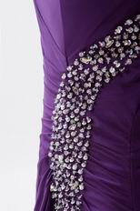 One Shoulder Aline Split Skirt Eggplant Purple Prom Dress In Dalas