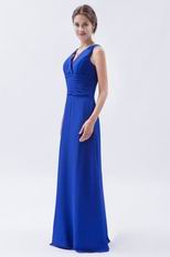 Cheap V-Neck Royal Blue Pro Party Dress For Sale