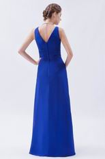 Cheap V-Neck Royal Blue Pro Party Dress For Sale