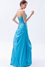 Princess Sweetheart Dodger Blue Taffeta Prom Celebrity Dress