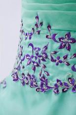 Brand New Light Cyan Celebrity Prom Dress With Embroidery
