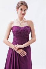 Perfect Sweetheart Dark Meganta Sweep Train Prom Dress