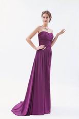 Perfect Sweetheart Dark Meganta Sweep Train Prom Dress