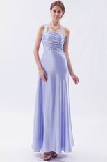 Elegant One Shoulder Cross Back Lavender Prom Dresses For Women