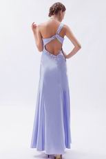 Elegant One Shoulder Cross Back Lavender Prom Dresses For Women