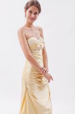 Slim Sweetheart Daffodil La Femme Prom Dresses Gowns With Applique