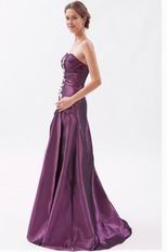 Pretty Medium Orchid Split Skirt Prom Dress With Applique