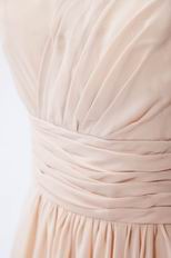 Halter Top Neck Champagne Chiffon Cheap Prom Dress For Sale