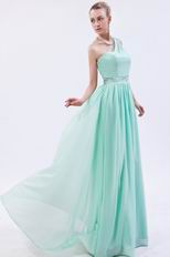 One Shoulder Column Silhouette Light Green Special Occasion Dress