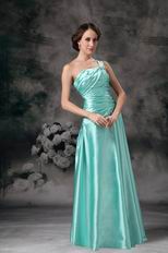 Horizon Blue One Shoulder Prom Celebrity Dress Discount