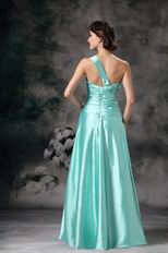 Horizon Blue One Shoulder Prom Celebrity Dress Discount