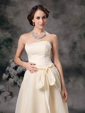 Cream Chiffon Strapless Floor-length Skirt Celebrity Party Dress