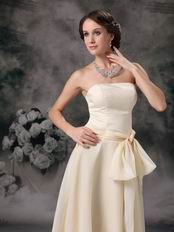 Cream Chiffon Strapless Floor-length Skirt Celebrity Party Dress